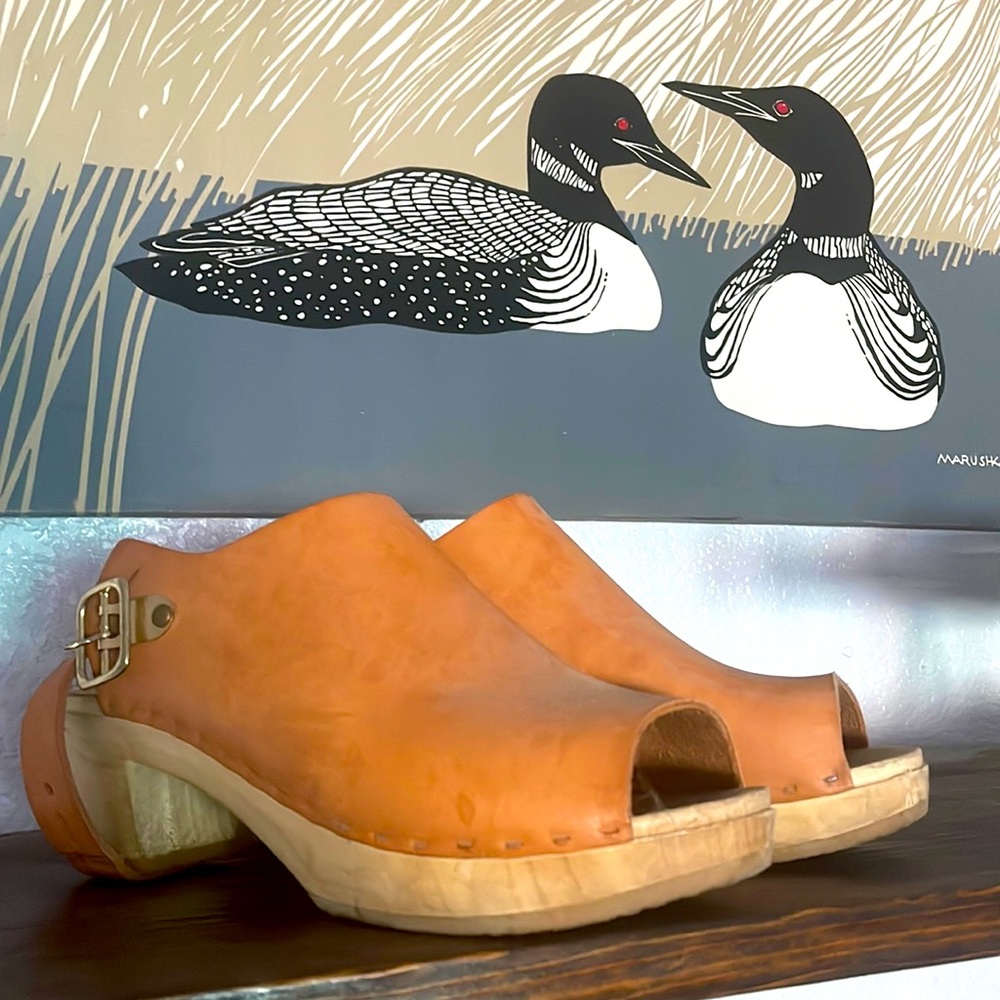 Bryr natural leather size 39 clog